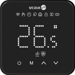 Терморегулятор Veria Control WT45 5...45 °C для теплої підлоги Wi-Fi сенсорний тип датчику повітря + підлога 16A 230В чорний