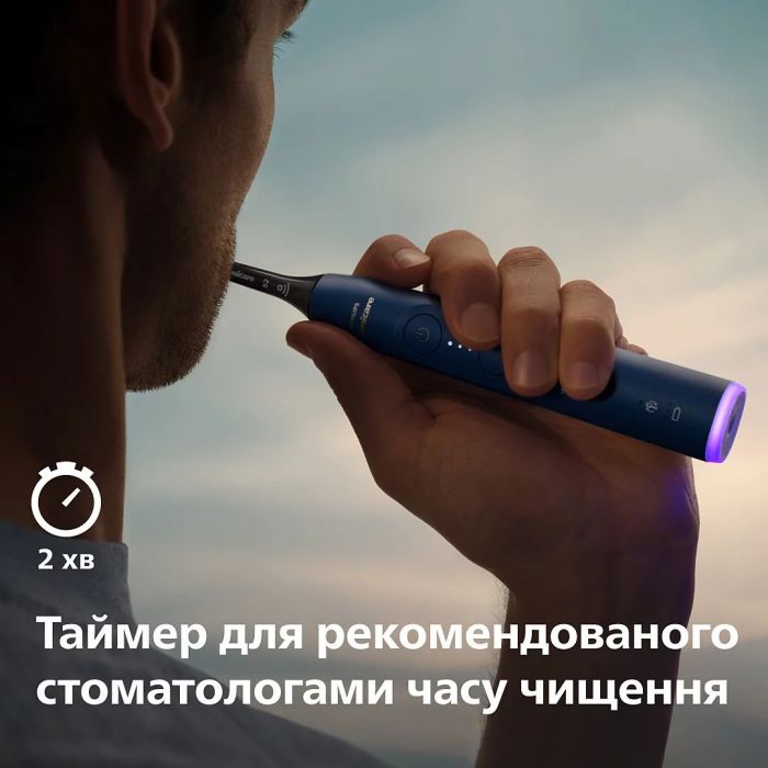 Щітка зубна електр. Philips, Sonicare 6100 Series, 62т. колив/хв, насадок-1, синій