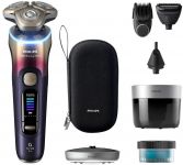 Бритва електр. Philips Series i9000 Prestige Ultra,  бритв.головок-3, Li-Ion, сух.+волог., індикатор заряду, твердий чохол, картридж для чищення, фіолетовий