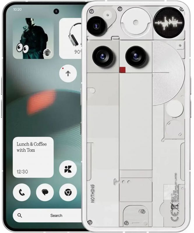 Смартфон Nothing Phone (3) 5G 6.67" 16/512ГБ, 2SIM, 5150мА•год, білий