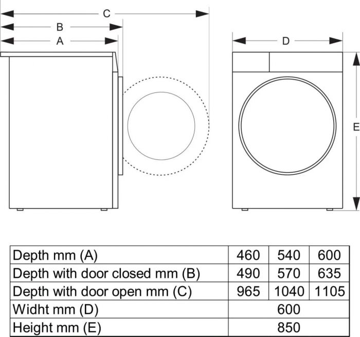 Пральна машина Gorenje фронтальна, 9кг, 1400, A+++, 54см, дисплей, інвертор, пара, Wi-Fi, білий