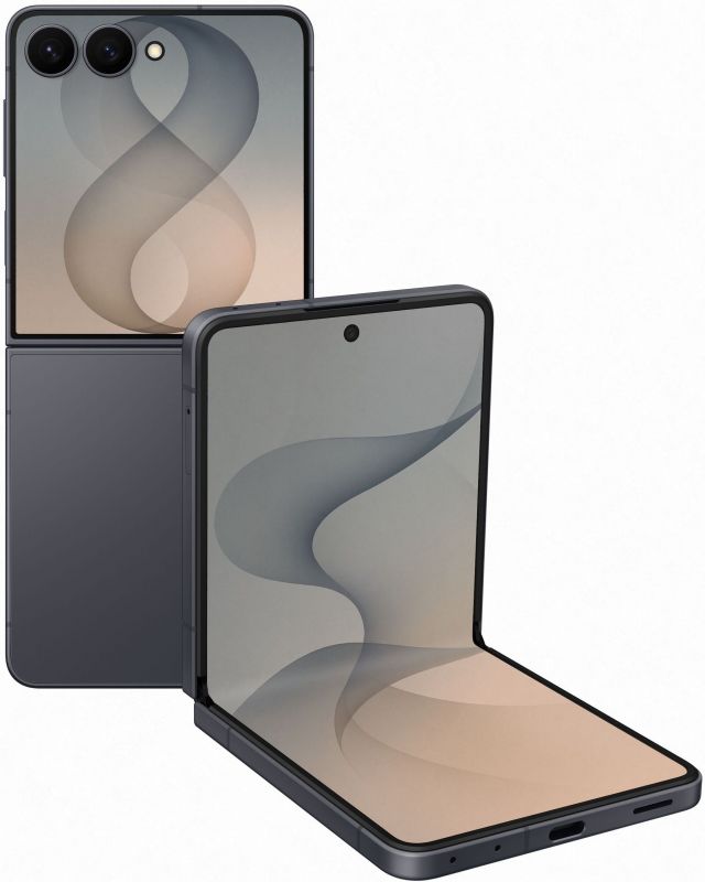 Смартфон Samsung Galaxy Flip 8 5G (F776) 6.9"/4.1"12/256ГБ, 1SIM, 4300мА•год, графітовий