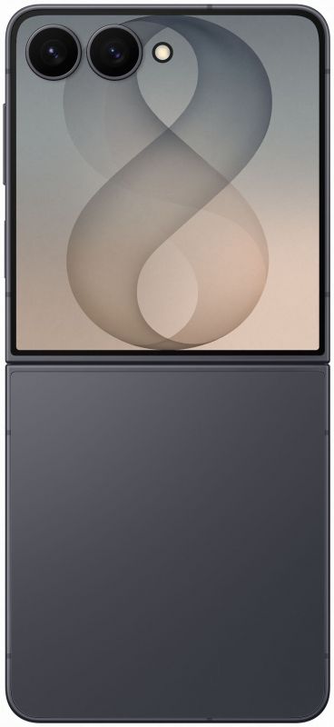 Смартфон Samsung Galaxy Flip 8 5G (F776) 6.9"/4.1"12/256ГБ, 1SIM, 4300мА•год, графітовий