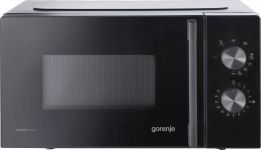 Мікрохвильова піч Gorenje, 20л, мех. керув., 700Вт, гриль, інвертор, чорний