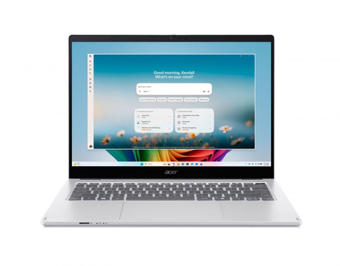 Ноутбук Acer Swift Spin 14 AI SFSP14-I51T 14" WUXGA IPS Touch, Intel U5-325, 16GB, F512GB, UMA, Win11, сріблястий