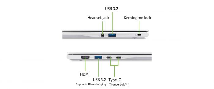 Ноутбук Acer Swift Spin 14 AI SFSP14-I51T 14" WUXGA IPS Touch, Intel U9-386H, 16GB, F512GB, UMA, Win11, сріблястий