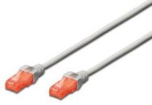 Патч-корд DIGITUS CAT 6 UTP, 1м, AWG 26/7, Cu, LSZH, сірий