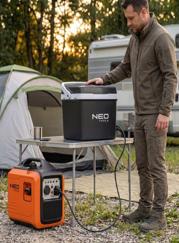 Генератор бензиновий інверторний Neo Tools 230В, 1.8/2.0кВт, ручний стартер, 18кг
