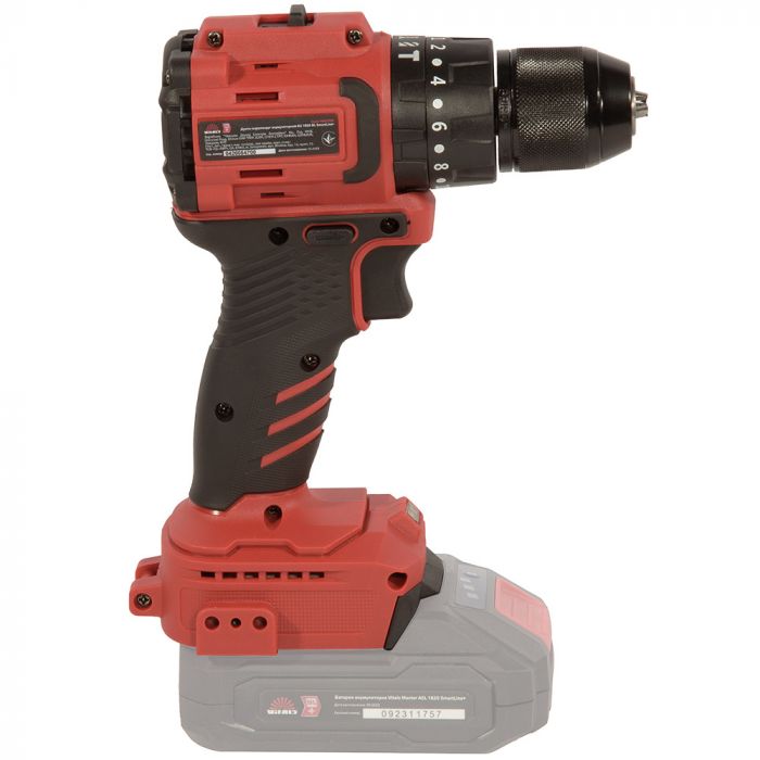 Шурупокрут-дриль акумуляторний Vitals Master AU 1850 BL SmartLine+ 18В 50Нм 0-450·1700об/хв кейс 0.9кг без АКБ та ЗП