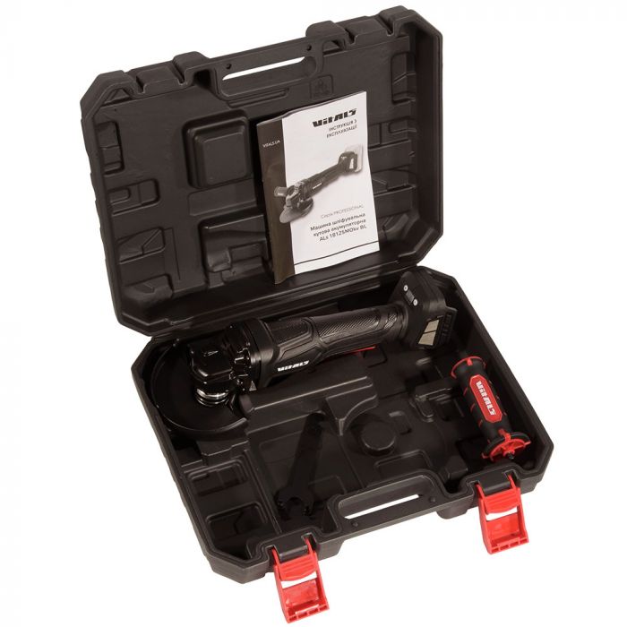 Шліфмашина кутова акумуляторна Vitals Professional ALs 18125MOkv BL 125мм 18В 9000об/хв 1.4кг без АКБ та ЗП