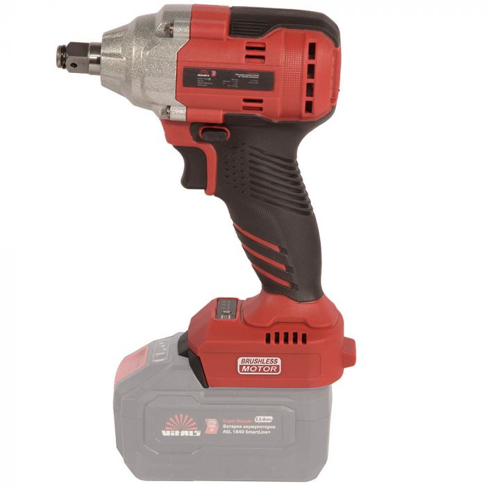 Гайковерт ударний акумуляторний Vitals Master AT 1838 BL SmartLine+ 18В 2500об/хв 380Нм 1/2" 2 швидкості 1.15кг без АКБ та ЗП