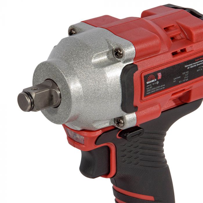 Гайковерт ударний акумуляторний Vitals Master AT 1850 BL SmartLine+ 18В 2300об/хв 500Нм 1/2" 3 швидкості 1.6кг без АКБ та ЗП