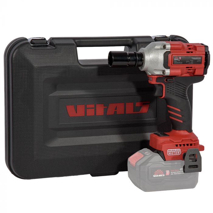 Гайковерт ударний акумуляторний Vitals Master AT 1850 BL SmartLine+ 18В 2300об/хв 500Нм 1/2" 3 швидкості 1.6кг без АКБ та ЗП