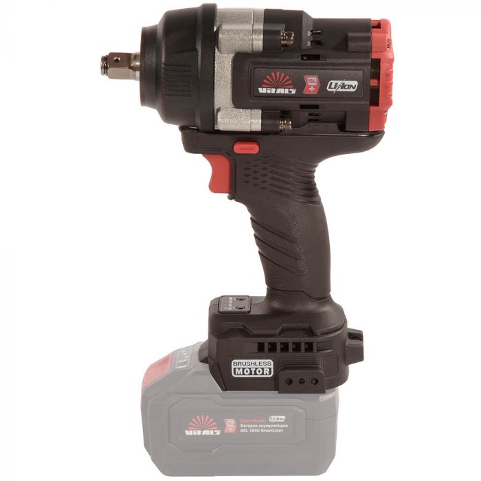Гайковерт ударний акумуляторний Vitals Professional AT 1880 BL SmartLine+ 18В 2700об/хв 800Нм 1/2" 3 швидкості 1.9кг без АКБ та ЗП