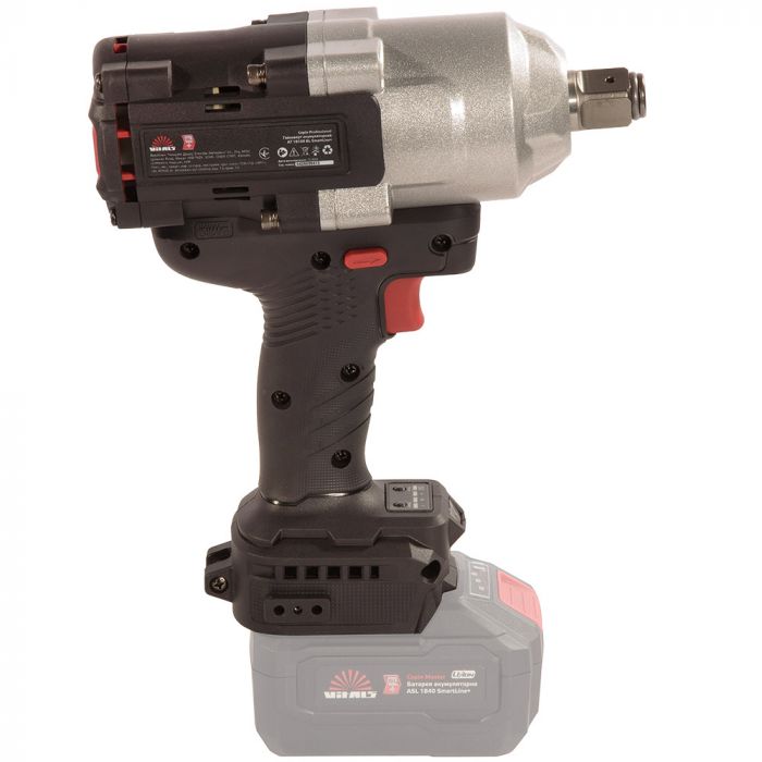 Гайковерт ударний акумуляторний Vitals Professional AT 18100 BL SmartLine+ 18В 1800об/хв 1000Нм 3/4" 3 швидкості 3.3кг без АКБ та ЗП