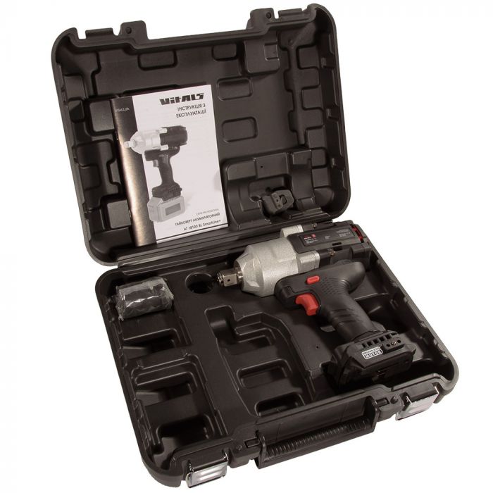 Гайковерт ударний акумуляторний Vitals Professional AT 18100 BL SmartLine+ 18В 1800об/хв 1000Нм 3/4" 3 швидкості 3.3кг без АКБ та ЗП