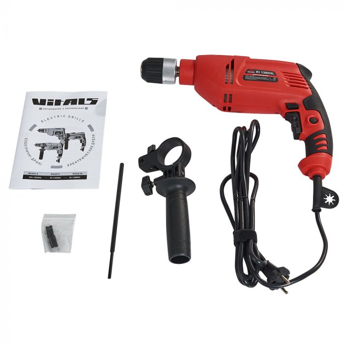 Дриль ударний Vitals Master Et1380HL 800Вт ШЗП 13мм 2700об/хв 2.42кг