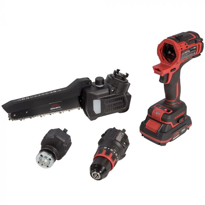 Набір акумуляторних інструментів Vitals Master COMBO KIT 3.1 18В модулі шурупокрута пилки ланцюгової шліфмашини акб 1х2А·год 1х4А·год ЗП кейс