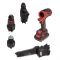 Набір акумуляторних інструментів Vitals Master COMBO KIT 4.1 18В модулі шурупокрута перфоратора пилки ланцюгової шліфмашини акб 1х2А·год 1х4А·год ЗП кейс
