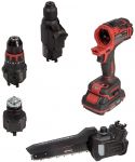 Набір акумуляторних інструментів Vitals Master COMBO KIT 4.1 18В модулі шурупокрута перфоратора пилки ланцюгової шліфмашини акб 1х2А·год 1х4А·год ЗП кейс