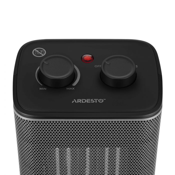 Тепловентилятор ARDESTO FHC-M2000BLSS 20м2, 2000Вт, мех. упр-ння, керам. нагрів. елемент, чорний