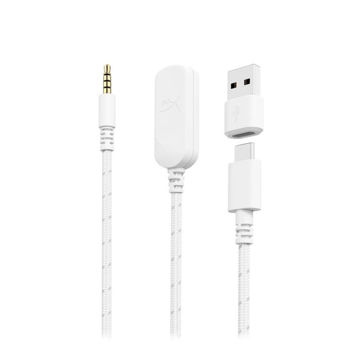 Гарнітура ігрова HyperX Cloud III, mini-jack/USB-A/USB-C, 1.2м/1.3м, білий