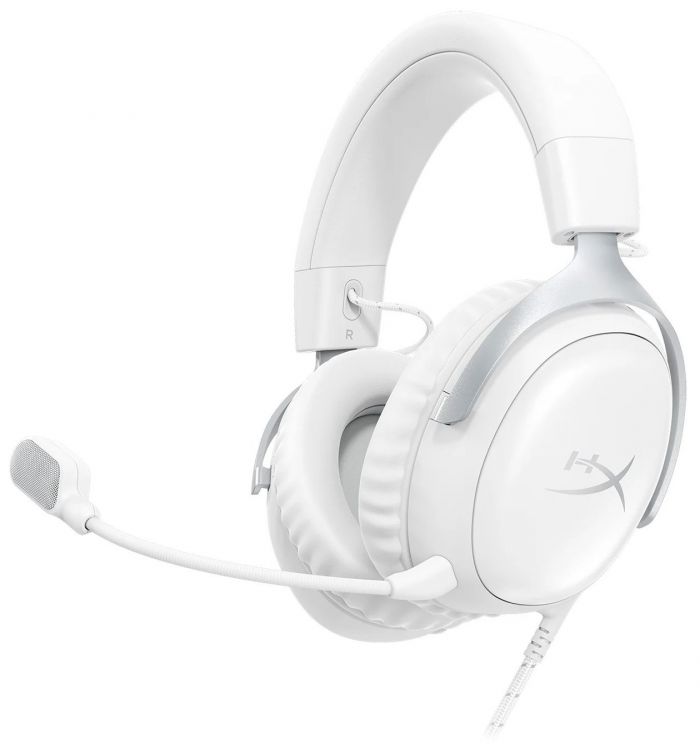 Гарнітура ігрова HyperX Cloud III, mini-jack/USB-A/USB-C, 1.2м/1.3м, білий