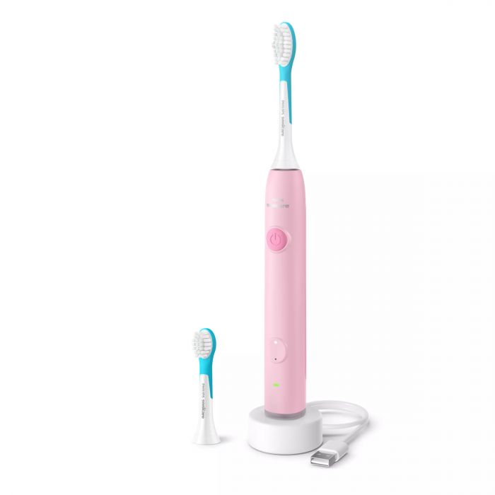Щітка зубна електр. Philips, Sonicare For Kids Smart, насадок-2, дорожній футляр, 2 наклейси, рожений