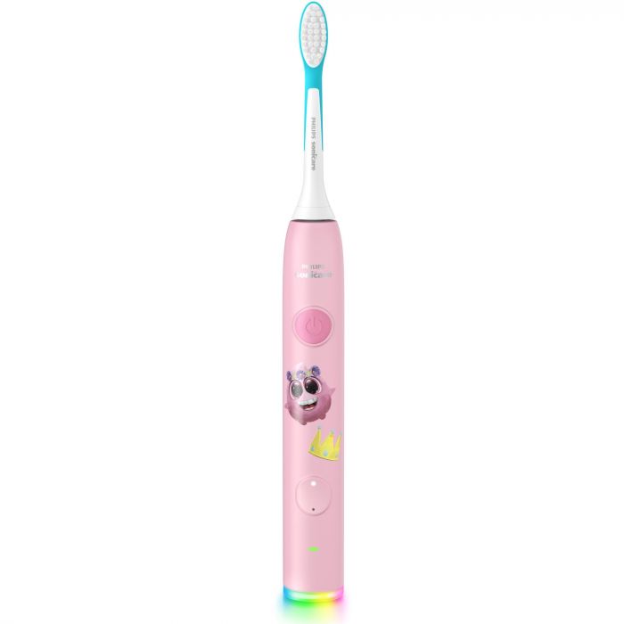Щітка зубна електр. Philips, Sonicare For Kids Smart, насадок-2, дорожній футляр, 2 наклейси, рожений