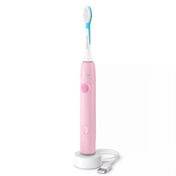 Щітка зубна електр. Philips, Sonicare For Kids Smart, насадок-2, дорожній футляр, 2 наклейси, рожений