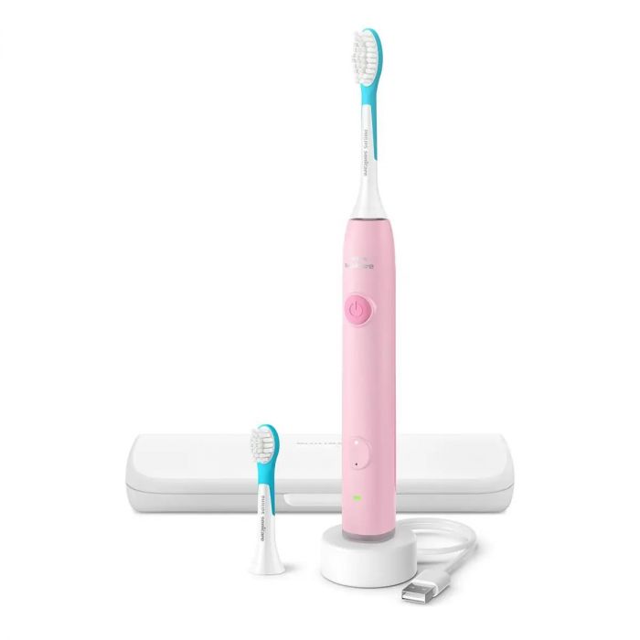 Щітка зубна електр. Philips, Sonicare For Kids Smart, насадок-2, дорожній футляр, 2 наклейси, рожений