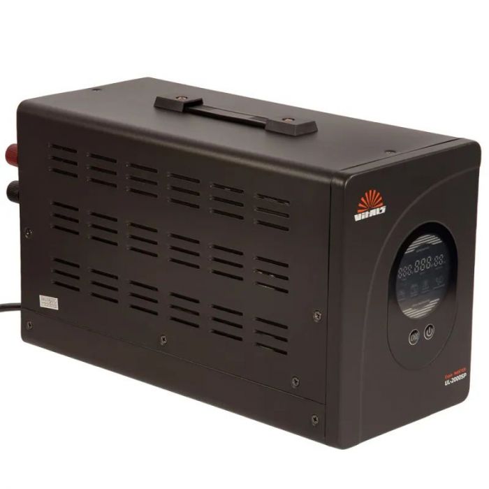 Джерело безперебійного живлення Vitals UL-2000sp, 2000VA/1200W, LCD, 2xSchuko, на зовнішні АКБ 24В