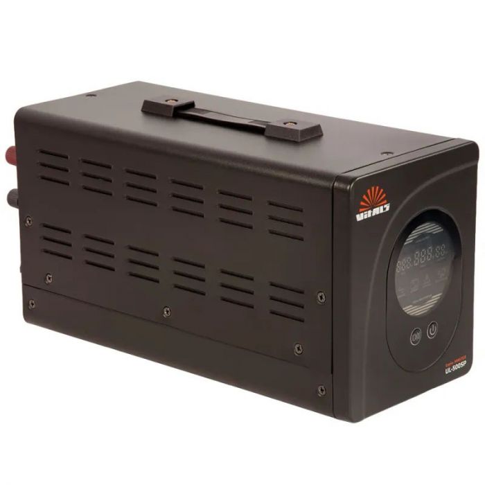 Джерело безперебійного живлення Vitals UL-500sp, 500VA/300W, LCD, 1xSchuko, на зовнішні АКБ 12В