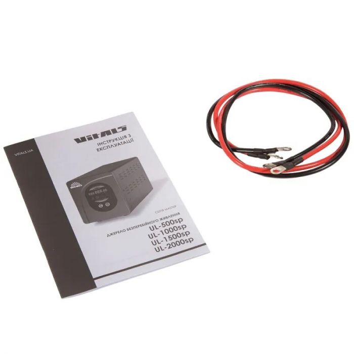 Джерело безперебійного живлення Vitals UL-500sp, 500VA/300W, LCD, 1xSchuko, на зовнішні АКБ 12В