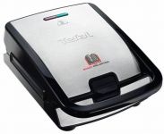 Мультимейкер Tefal Snack collection 700Вт, тефлон, 2 пластини, корпус-нержав.сталь/пластик, чорний