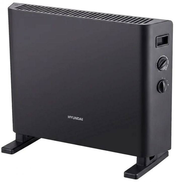 Конвектор HYUNDAI HHC-2000MB, 20м2, 2000Вт, мех. упр-ння, відкритий нагрів. елемент, чорний
