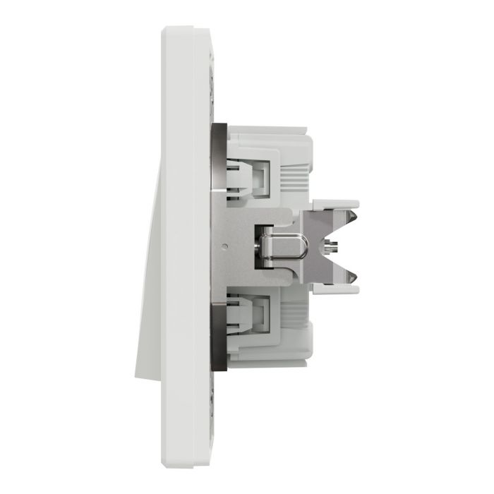 Вимикач 1-клавішний Schneider Electric, Asfora (білий, самозажимний)