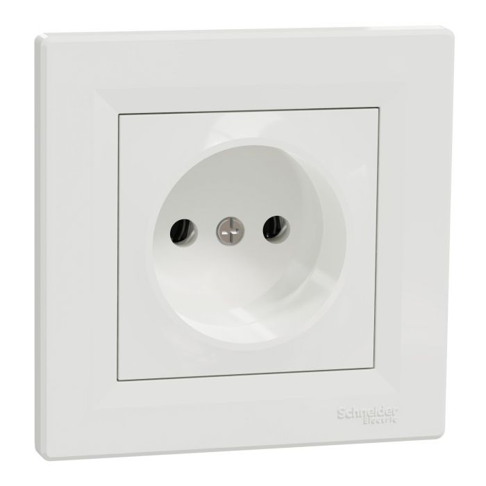 Розетка без з/к Schneider Electric, Asfora (білий, самозажимний)