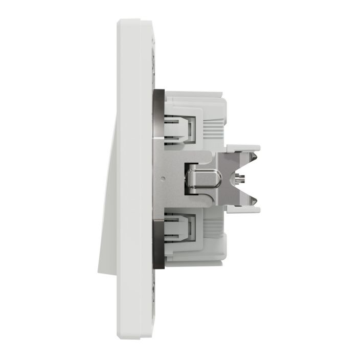 Перемикач 1-клавішний Schneider Electric, Asfora (білий, самозажимний)