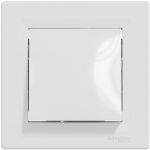 Перемикач 1-клавішний Schneider Electric, Asfora (білий, самозажимний)