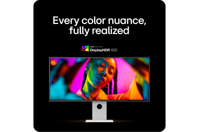 Монітор LG 39,7" 40U990A-W 2xHDMI, DP, USB-C, RJ-45, MM, IPS Black, 5120x2160, 120Hz, DCI-P3 99%, CURVED, FreeSync, HAS, HDR600