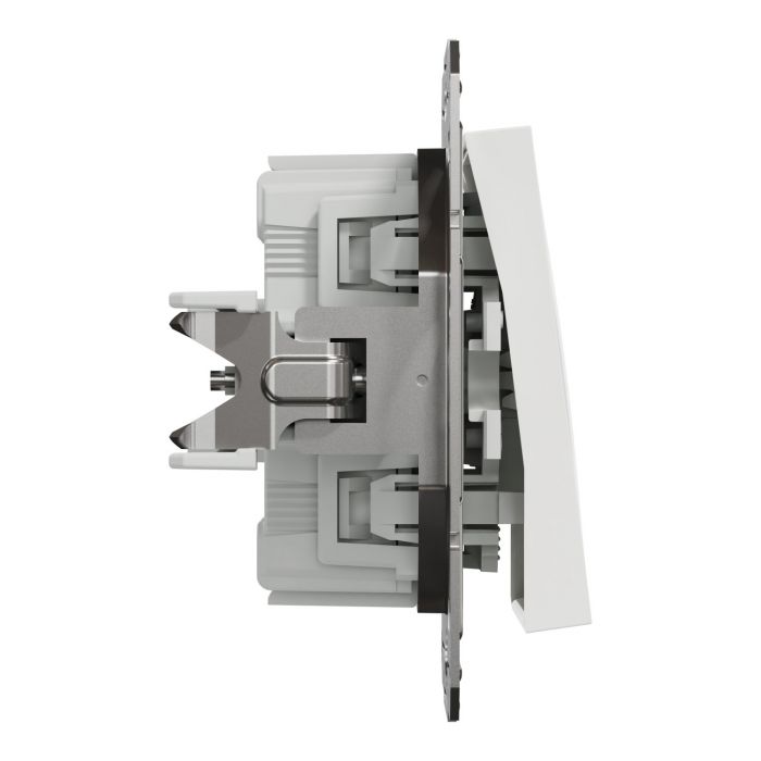 Перемикач перехресний 1-клавішний Schneider Electric, Asfora (білий, без рамки)