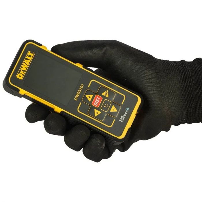 Далекомір лазерний DeWalt DW03101, 0-100м, C ± 0.15 мм/м, 2AАA, IP54, 0.28кг червоний