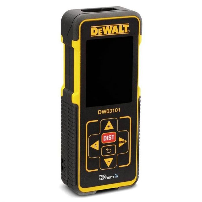 Далекомір лазерний DeWalt DW03101, 0-100м, C ± 0.15 мм/м, 2AАA, IP54, 0.28кг червоний