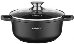 Каструля зі скляною кришкою ARDESTO Gemini Lazio, 3.2л, алюміній, чорний