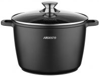 Каструля зі скляною кришкою глибока ARDESTO Gemini Lazio, 6.2л, алюміній, чорний