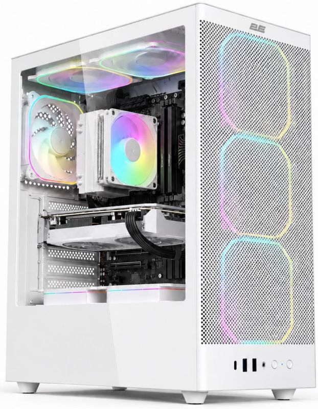 Комп’ютер персональний 2E Rational AMD R5-7500F, 16Gb, F1TB, NVD5060TI-8, B650, 2E-V8210W, 750W, FreeDos, білий