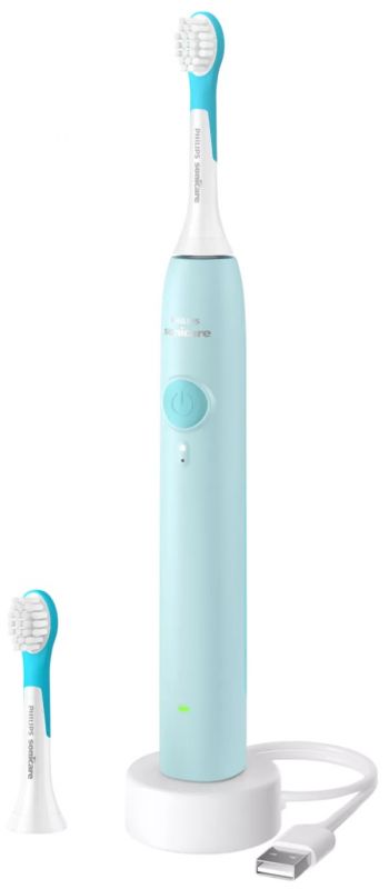 Щітка зубна електр. Philips, Sonicare For Kids, насадок-2, Bluetooth, наліпки, блакитний