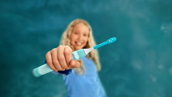 Щітка зубна електр. Philips, Sonicare For Kids Smart, насадок-1, 2 режими, наліпки, блакитний