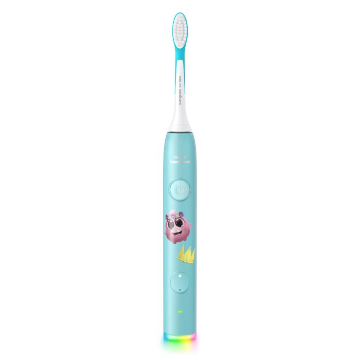 Щітка зубна електр. Philips, Sonicare For Kids Smart, насадок-1, 2 режими, наліпки, блакитний